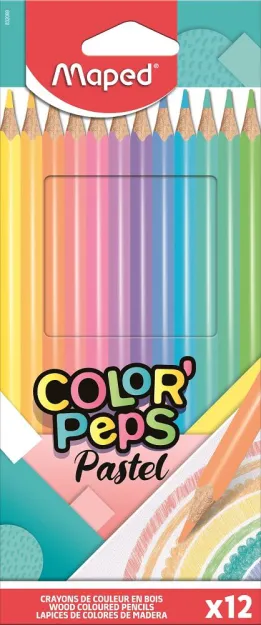 Карандаші Color Peps Pastel Maped трикутні 12 кольорів