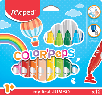 Flamastry Jumbo Color Peps Early Age 12 kolorów