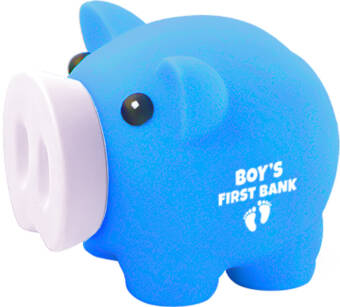 Świnka skarbonka na prezent Boy's First Bank