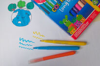 Flamastry niewysychające bez skuwki przez 4 miesiące LONG LIFE 12 kolorów - 9