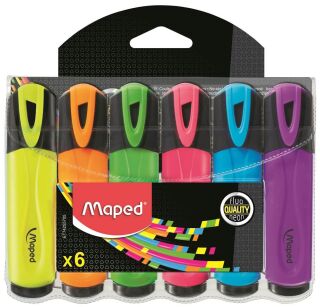 Fluorescencyjne zakreślacze Fluo Peps 6 szt.