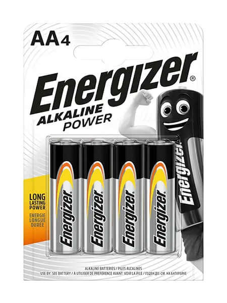 Oryginalne baterie alkaliczne Energizer AA (R6) 4 szt.