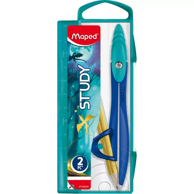 Cyrkiel szkolny Study DRAGON z ołówkiem