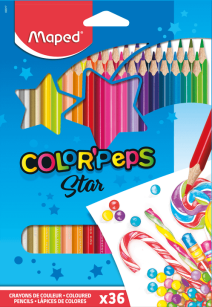 Kredki Color Peps Maped trójkątne 36 kolorów