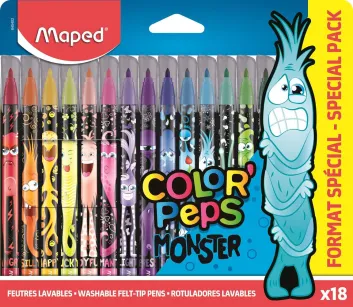 Flamastry Color Peps Monster 18 kolorów