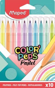 Flamastry w 10 pastelowych kolorach Color Peps Maped