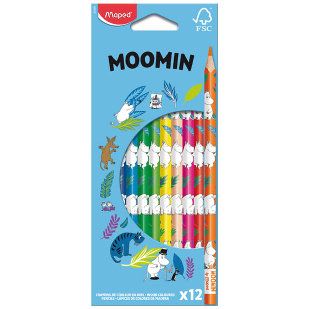 Kredki MUMINKI 12 kolorów