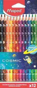 Космічні трикутні олівці 12 кольорів