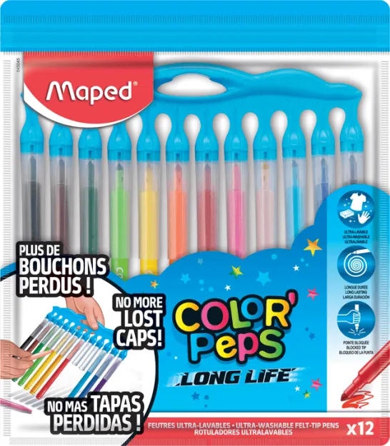 Фломастри Color Peps Longlife Innovation 12 кольорів