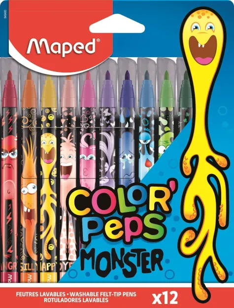 Фломастри Color Peps Monster 12 кольорів