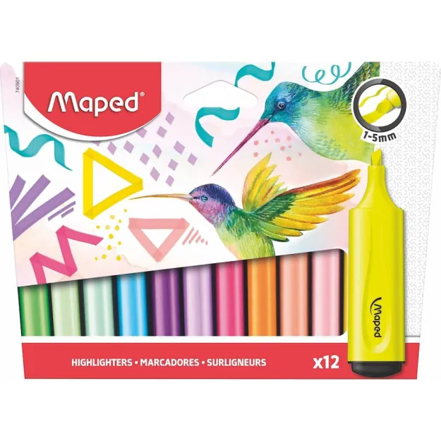 Флуоресцентний маркер Fluo Peps Mix кол. 6 флуо+6 пастель картонова упаковка (8)