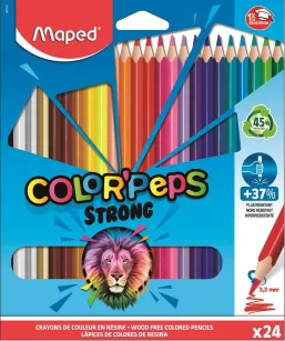 Kredki Color Peps Strong 24 kolory, lepsze niż Bambino