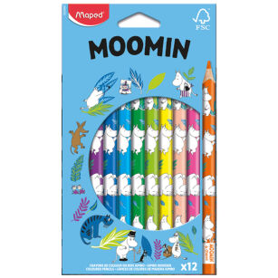 Kredki Jumbo Muminki trójkątne 12 szt