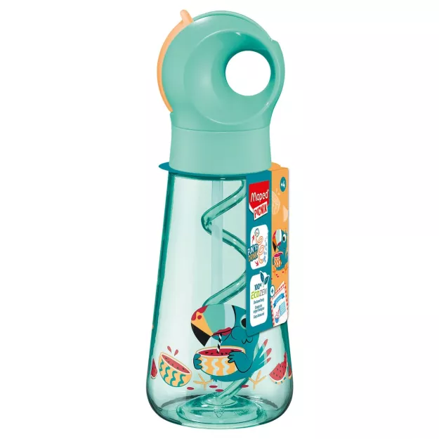 Bidon dla dzieci 500 ml z ustnikiem i uchwytem MINIZ Tukan