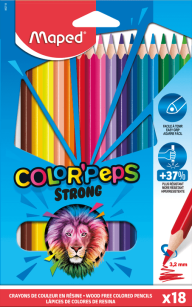 Kredki Color Peps Strong Maped trójkątne 18 kolorów
