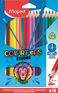 Kredki Color Peps Strong 18 kolorów, lepsze niż Bambino