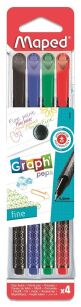 Cienkopisy Graph Peps Deco etui 4 kolory podstawowe