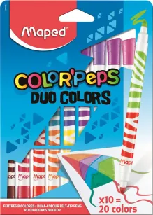 Flamastry dwustronne Color Peps Duo 20 kolorów