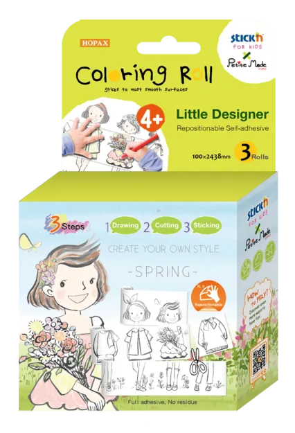 Mała Projektantka Mody Wiosna - kolorowanka w rolce