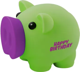 Mini świnka skarbonka na prezent Happy Birthday
