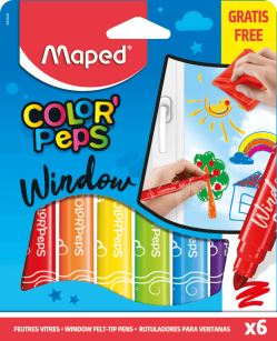 Flamastry do szyb Color Peps Window 6 kolorów