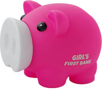 Mini świnka skarbonka na prezent Girl's First Bank