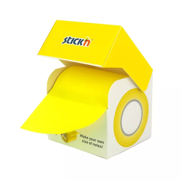 Notes samoprzylepny w rolce 10 m  żółty neonowy