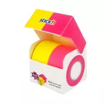 Notes samoprzylepny w 2 rolkach 10 m żółty i różowy neonowe - 2