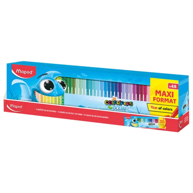 Фломастри Colorpeps Ocean 48 шт. макси формат упаковка картон (12)