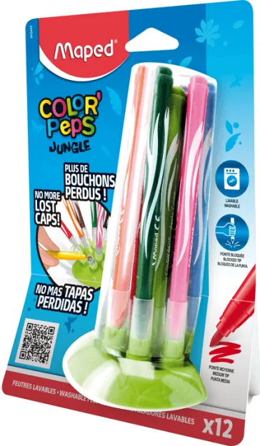 Фломастри Color Peps Jungle Innovation 12 кольорів