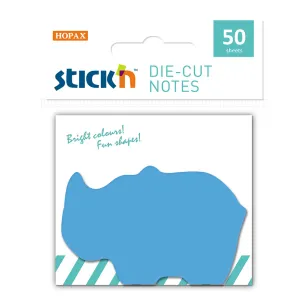 Zabawny notes w kształcie niebieskiego nosorożca