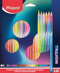 Kredki ołówkowe 24 kolory Nightfall Maped