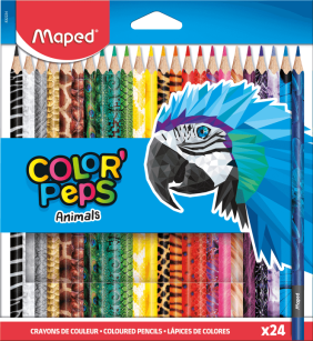 Kredki Color Peps Animals Maped trójkątne 24 kolory